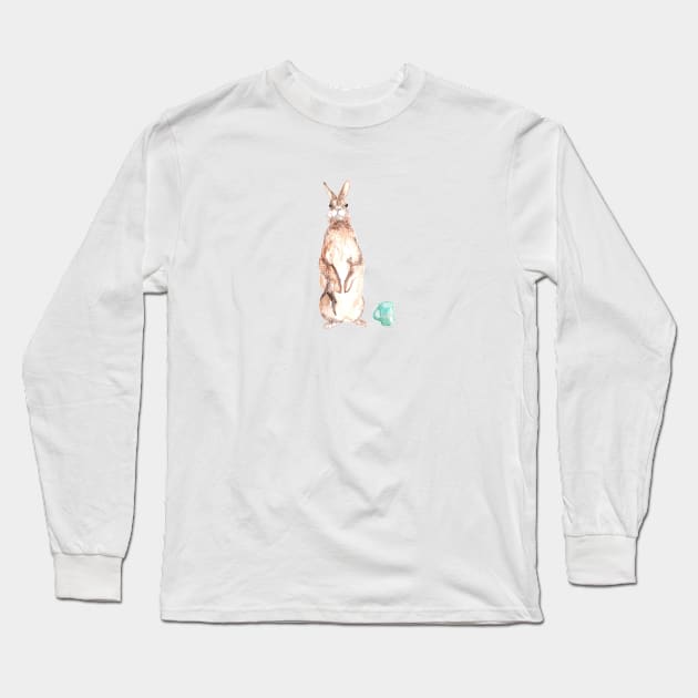 Cuppa Bunny Long Sleeve T-Shirt by RavensLanding